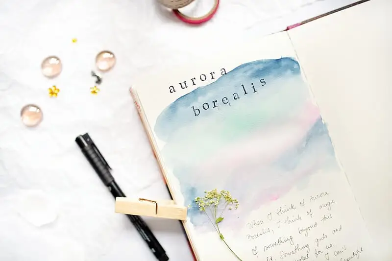 AN ART JOURNAL PAGE FOR BUCKET LIST