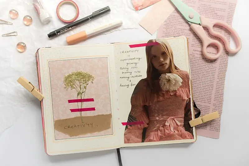 aesthetic art journal page