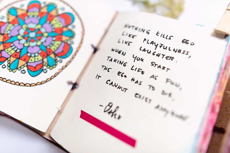 MINDFUL ART JOURNALING WITH A QUOTE 