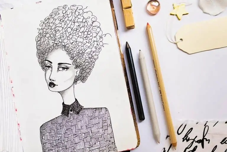 a girl drawing
