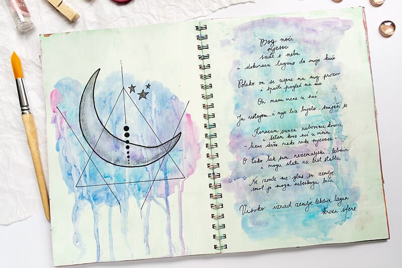 Aesthetic Art Journal Page Ideas and Inspiration - Julie Erin Designs