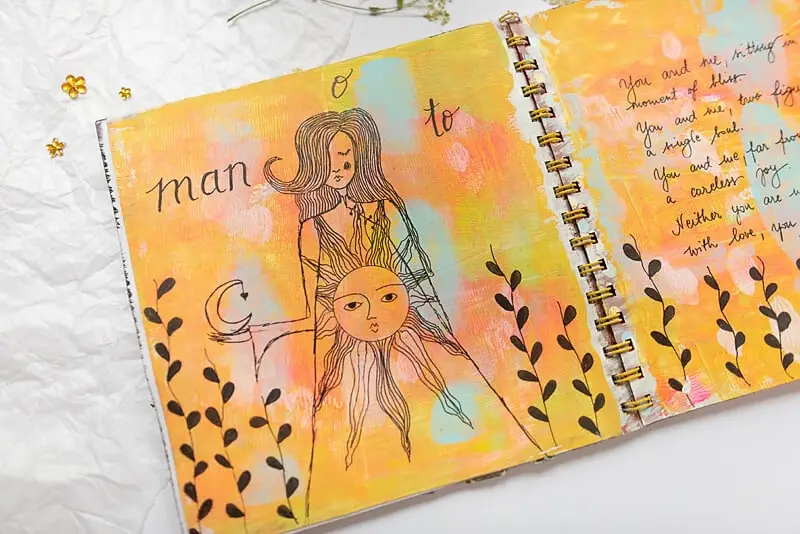 LYRICS THEMED ART JOURNAL
