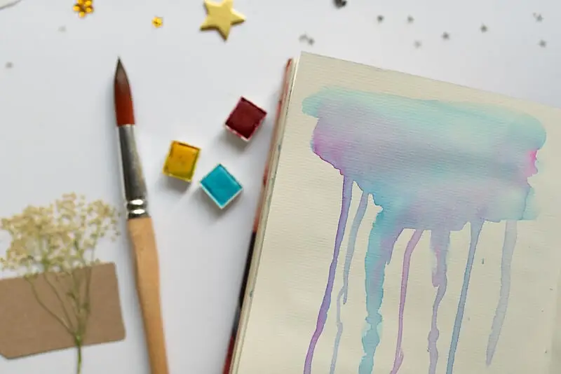 WATERCOLOR BACKGROUND TECHNIQUE WITH DRIPPING