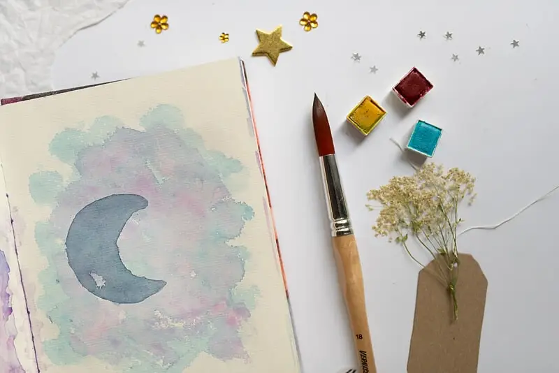 WATERCOLOR BECAKGROUND TECHNIQUE WITH SPONGE