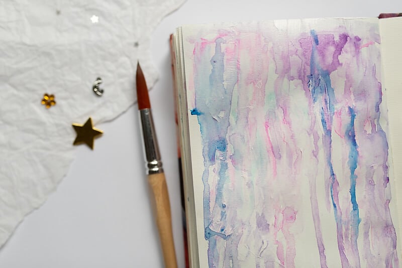 Art Journal with Me - Easy Watercolor Background for Beginners 