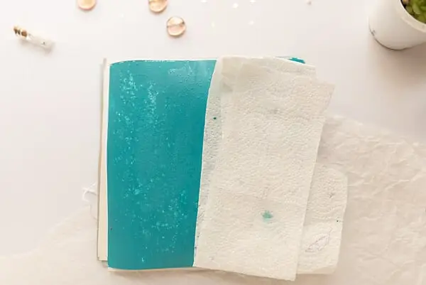 acrylic paint and water