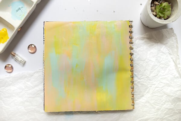 blended paint in art journal