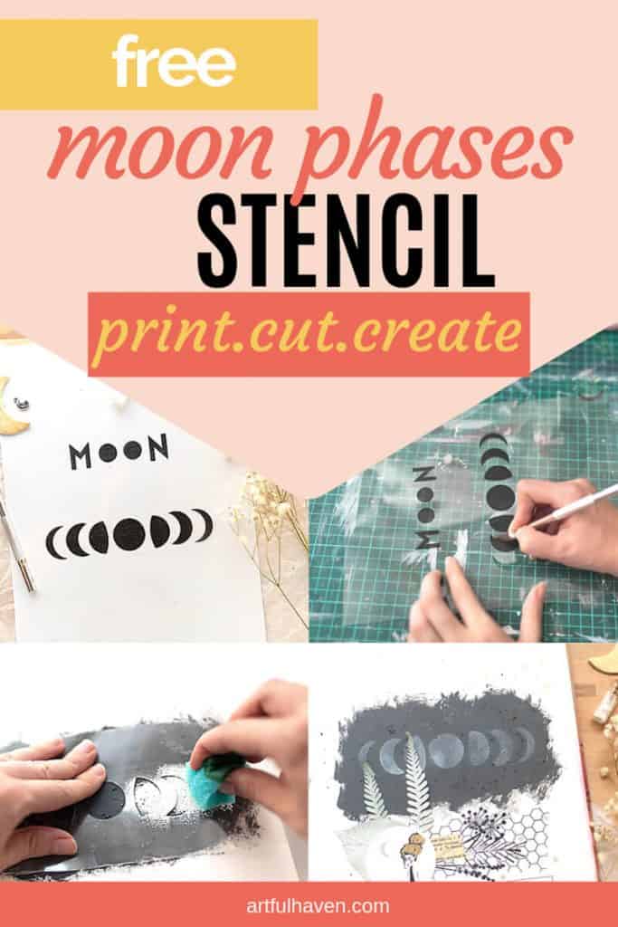 moon phases stencil template