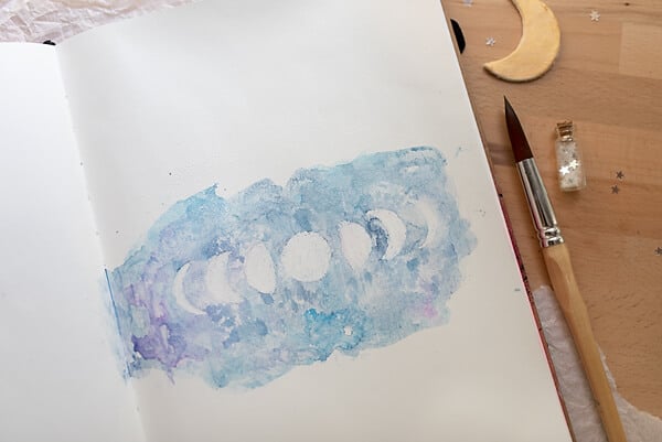 Watercolor Tutorial: Moon Phases Illustration