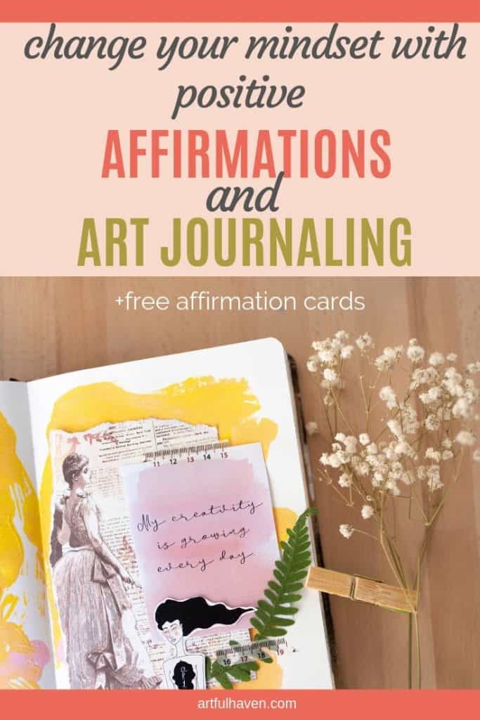 positive affirmations and art journaling