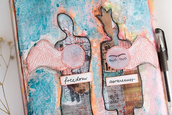 human figures made with a printable diy stencil