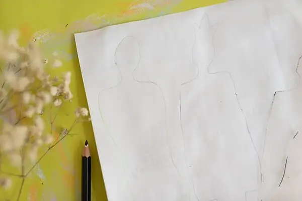 human figure drawing on paper