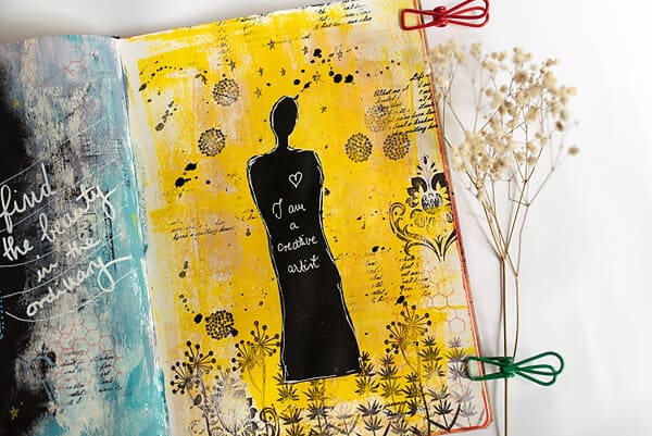 mixed media art journal background