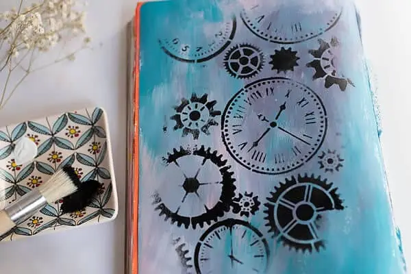 mixed media art journal page