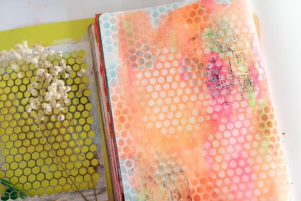 Easy Acrylic Painting Ideas for Your Art Journal Using Stencils - Artful  Haven