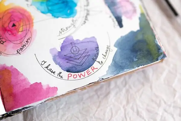 detail from an art journal page