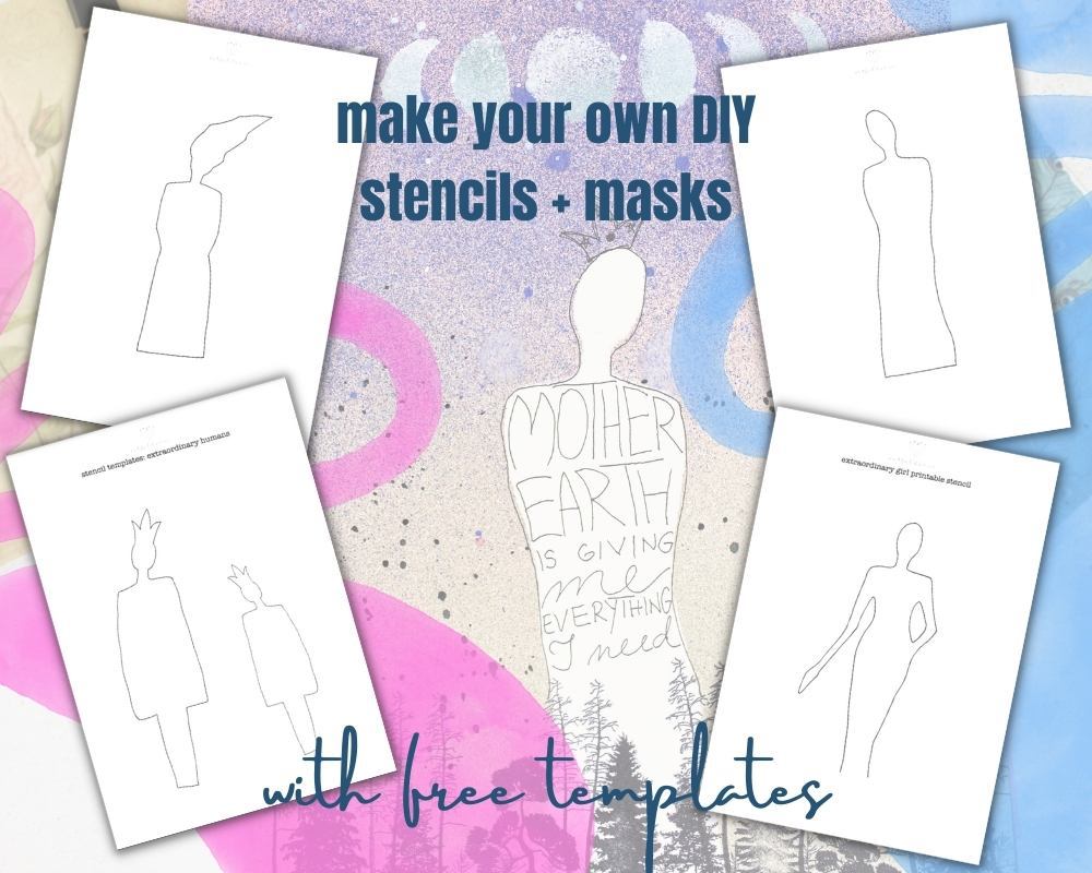 human figures stencils templates