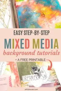 MIXED MEDIA BACKGROUND TUTORIALS
