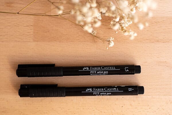 two black pitt artists pens