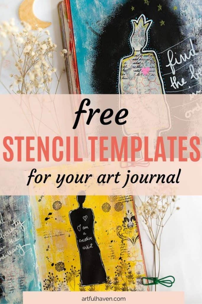 Easy Acrylic Painting Ideas for Your Art Journal Using Stencils - Artful  Haven