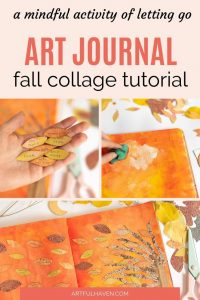 fall collage art journal tutorial