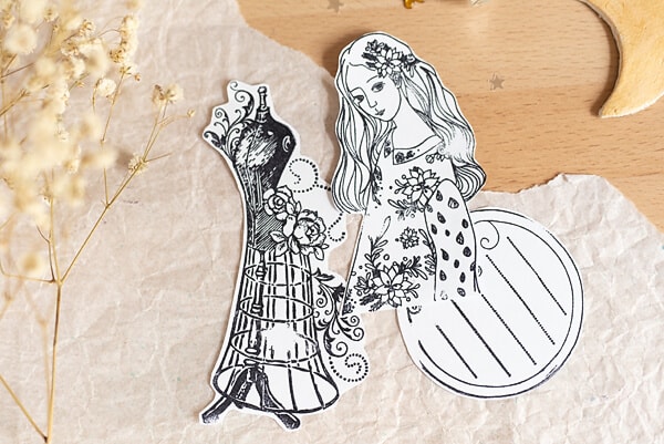 stamped paper cut-outs