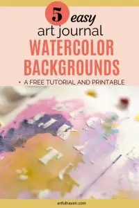 WATERCOLOR BACKGROUND IN AN ART JOURNAL