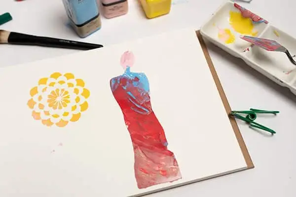 finished figure acrylic painting