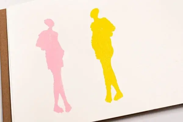 acrylic paint and stencils