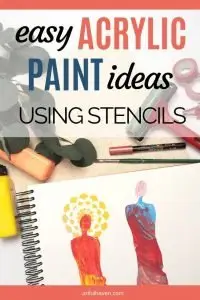 easy acrylic painting ideas using stencils