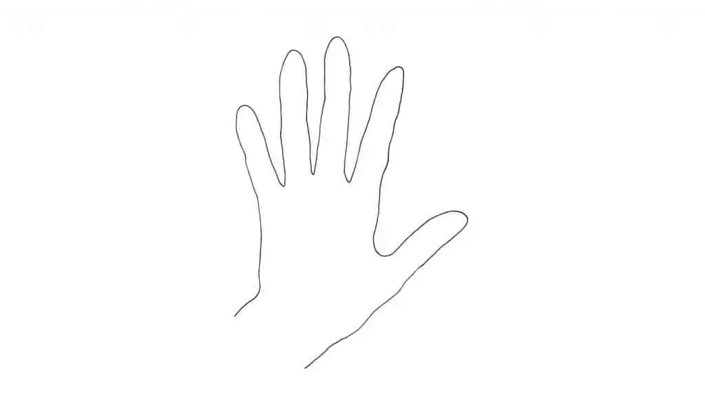 SIMPLE DRAWING OF A HAND
