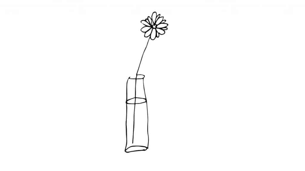 EASY THINGS TO DRAW-FLOWER IN A VASE