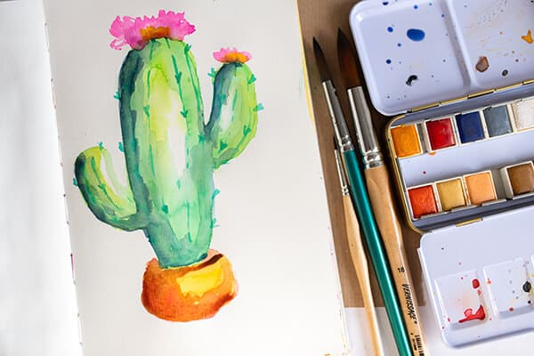 How to paint with watercolors: Simple Painting: Beginner