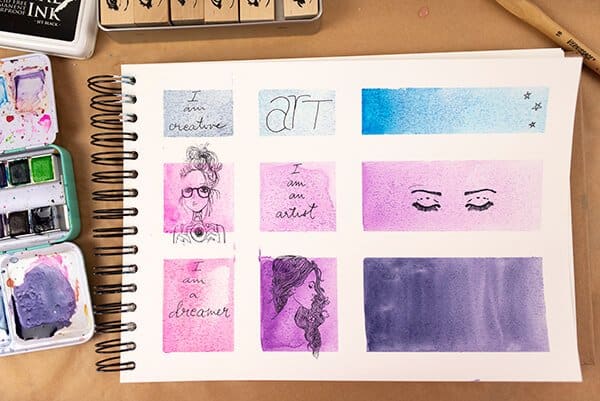 Easy Watercolor Art Journal Pages You Can Do in 20 Mins or Less