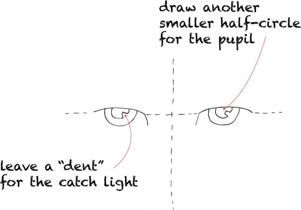 how to draw whimsical eyes step 3