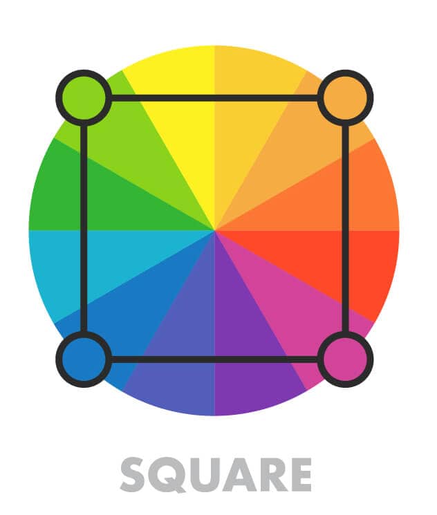 square colors on the color wheel