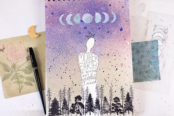 finished art journal prompt