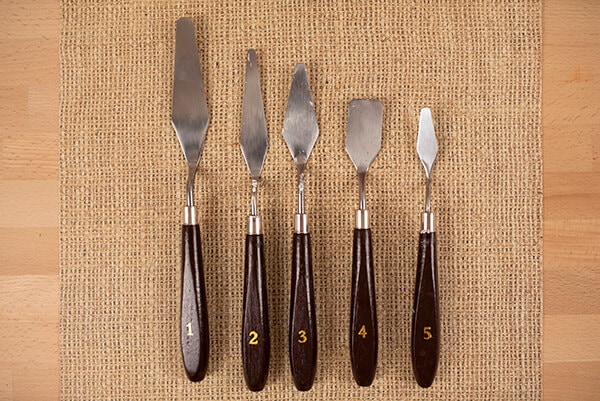 palette knives set of 5