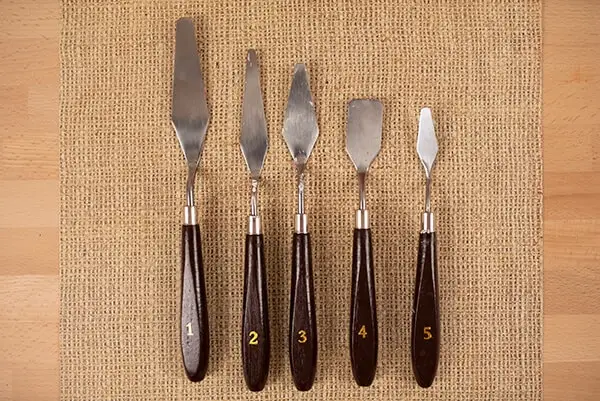 palette knives set of 5