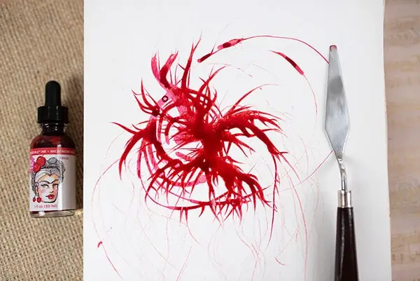 painting knife and ink