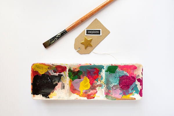 ceramic palette for acrylic paint