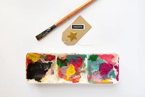 acrylic paint palette