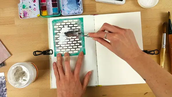 adding relief paste on page