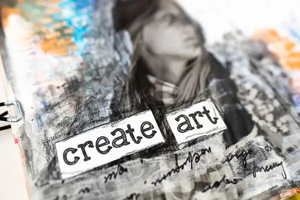 collage art journal page