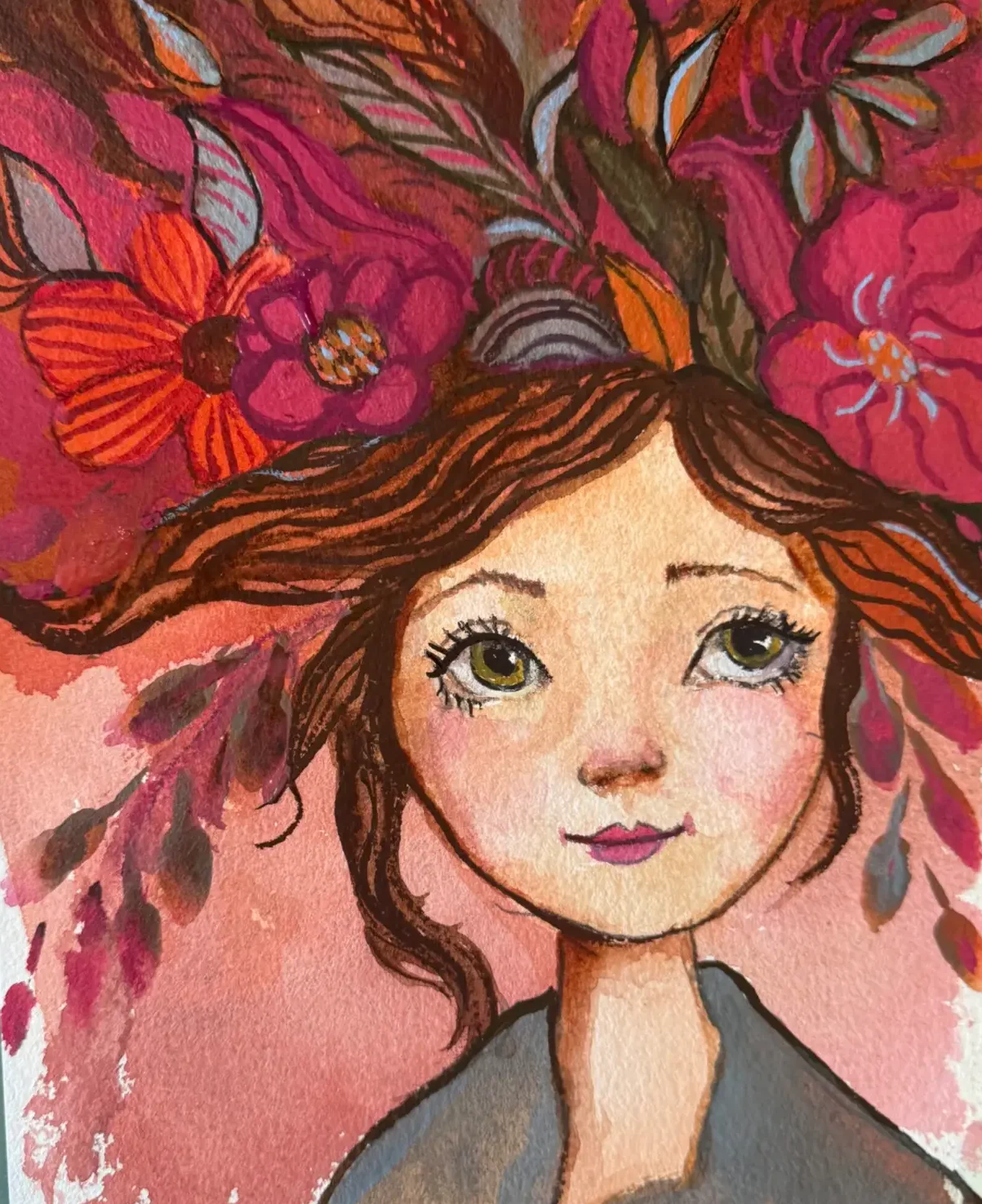 hand painted whimsical face