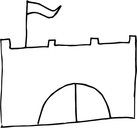 a simple castle drawing