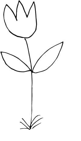 a simple flower doodle