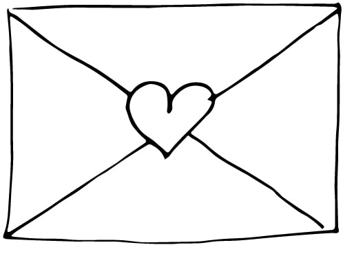 a cute envelope drawing