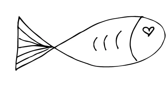 whimsical fish doodle