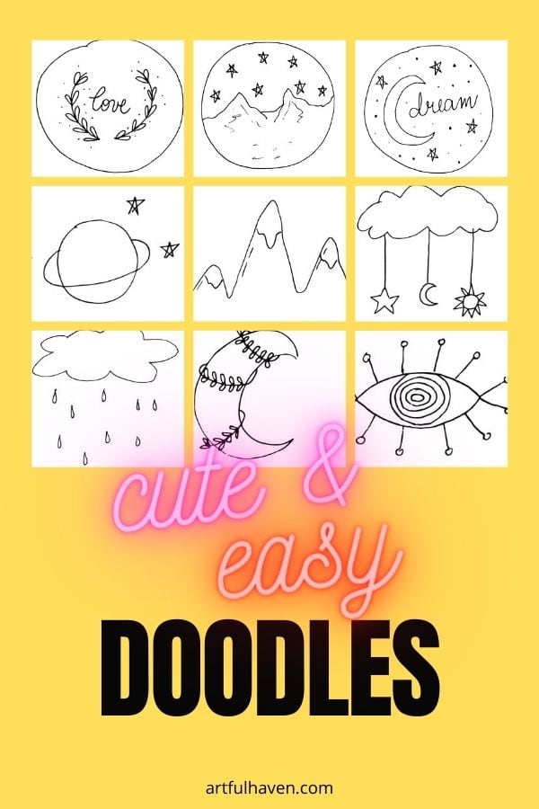 50 Cute Easy Things to Draw  Cute easy doodles, Cute heart drawings, Mini  drawings